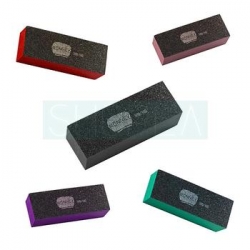 RONNEY - Blok polerski MIX kolorów 100/100 (czarno-pomarańczowy, czarno-zielony, czarno-fioletowy, czarno- różowy, czarny) 1 szt